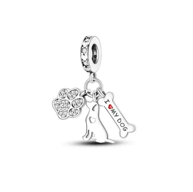 Charm Sublime - I Love My Dog - Plata de ley 925 - Encanto Sublime