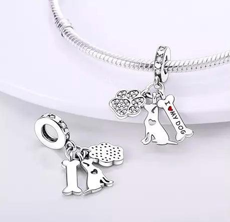 Charm Sublime - I Love My Dog - Plata de ley 925 - Encanto Sublime