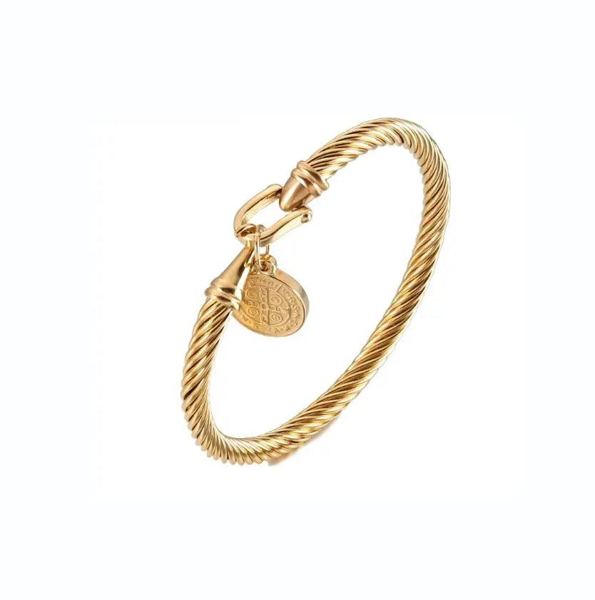 Pulsera San Benedicto de Oro 18k