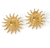 18k Gold Sun Earring