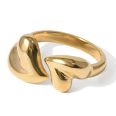 Gold heart ring