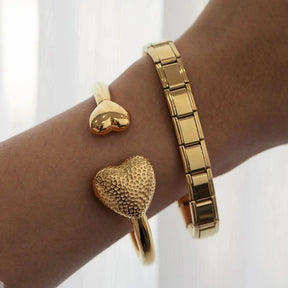 Pulsera de Corazón de Oro 18k